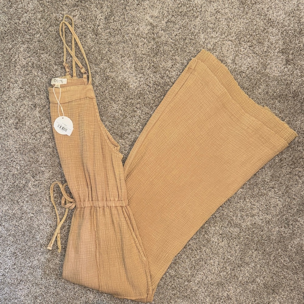 Oddi Washed Taupe Jumpsuit. Sz S NWT